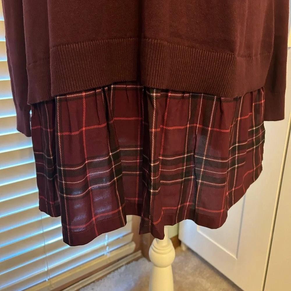 Torrid Soft Cotton Long Sleeve Cropped 2fer Sweater